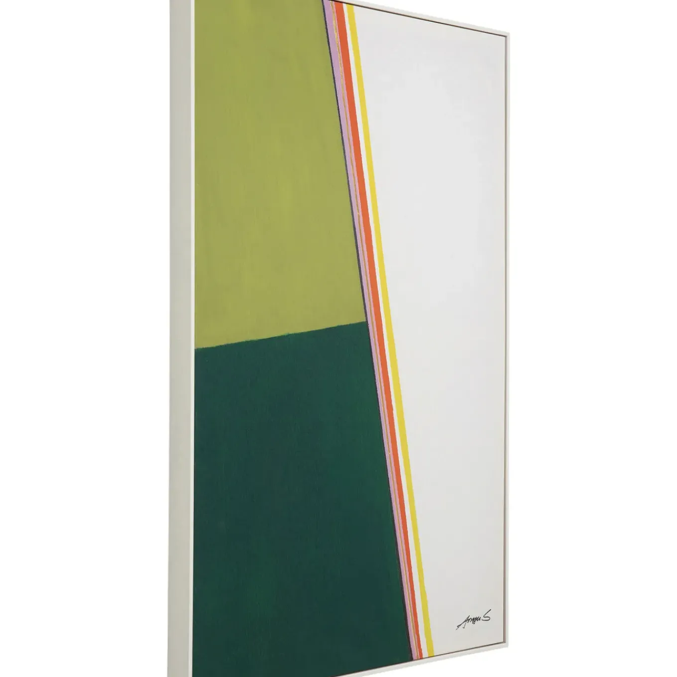Tableau Encadre Abstract Shapes Khaki 73X103Cm