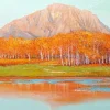 Tableau Encadre Autumnal 120X120Cm