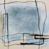 Tableau Encadre Dust Bleu 100X100Cm
