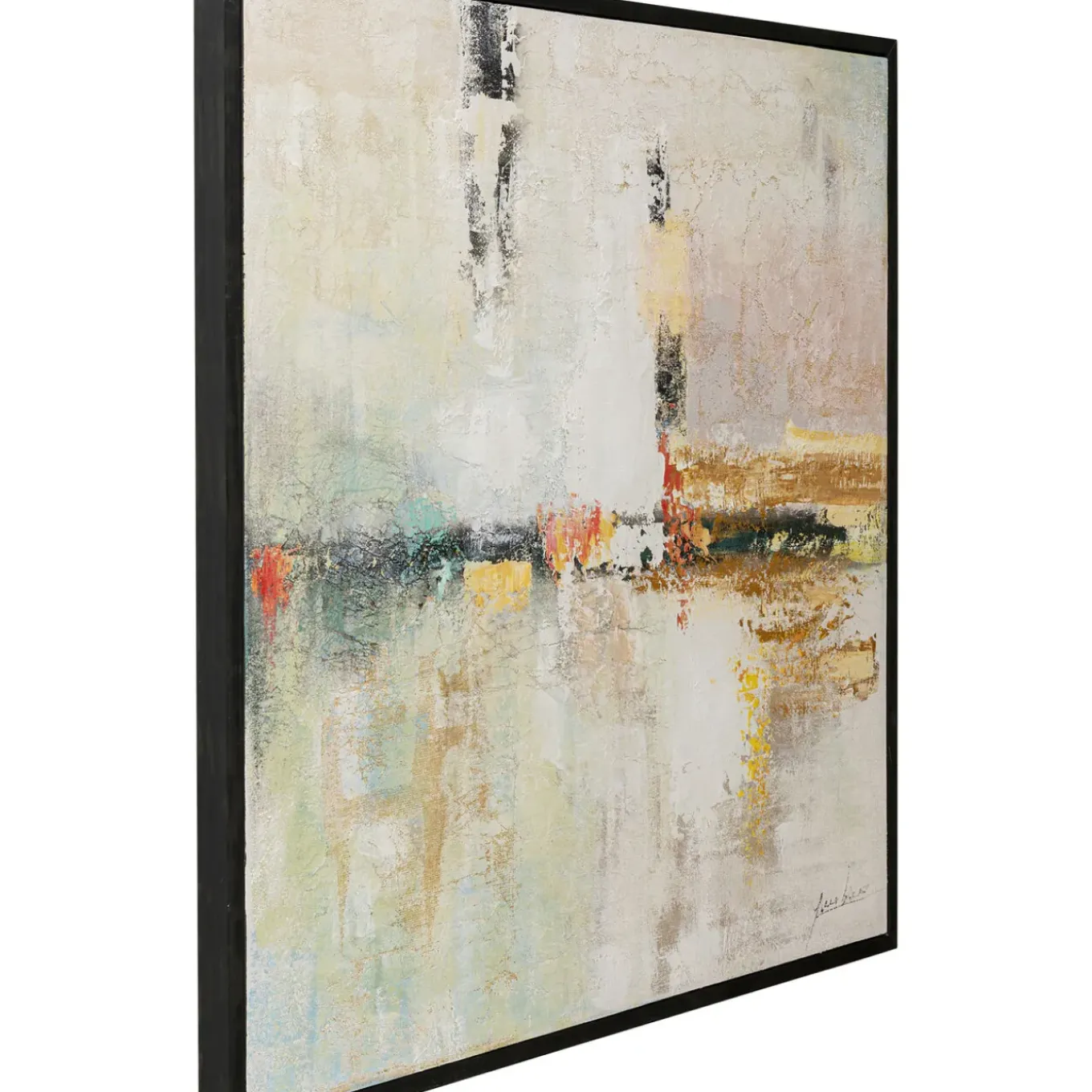 Tableau Encadre Dust Dore 120X120Cm
