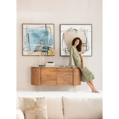 Tableau Encadre Dust Gris 100X100Cm