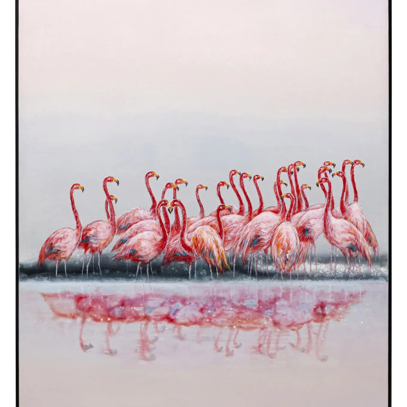 Tableau Encadre Flamingos 100X120Cm