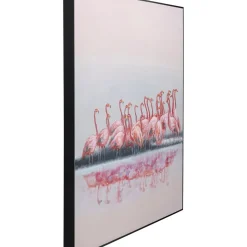 Tableau Encadre Flamingos 100X120Cm