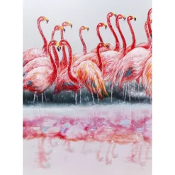 Tableau Encadre Flamingos 100X120Cm