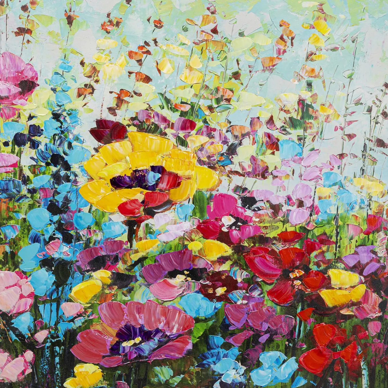 Tableau Encadre Flowery Meadow 100X100Cm