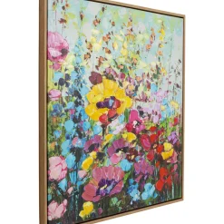 Tableau Encadre Flowery Meadow 100X100Cm