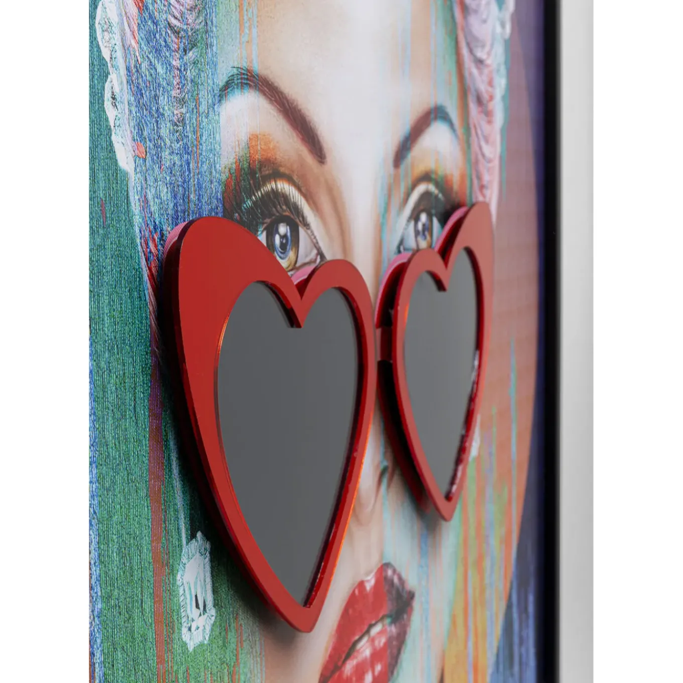 Tableau Encadre Heart Glasses 100X80Cm
