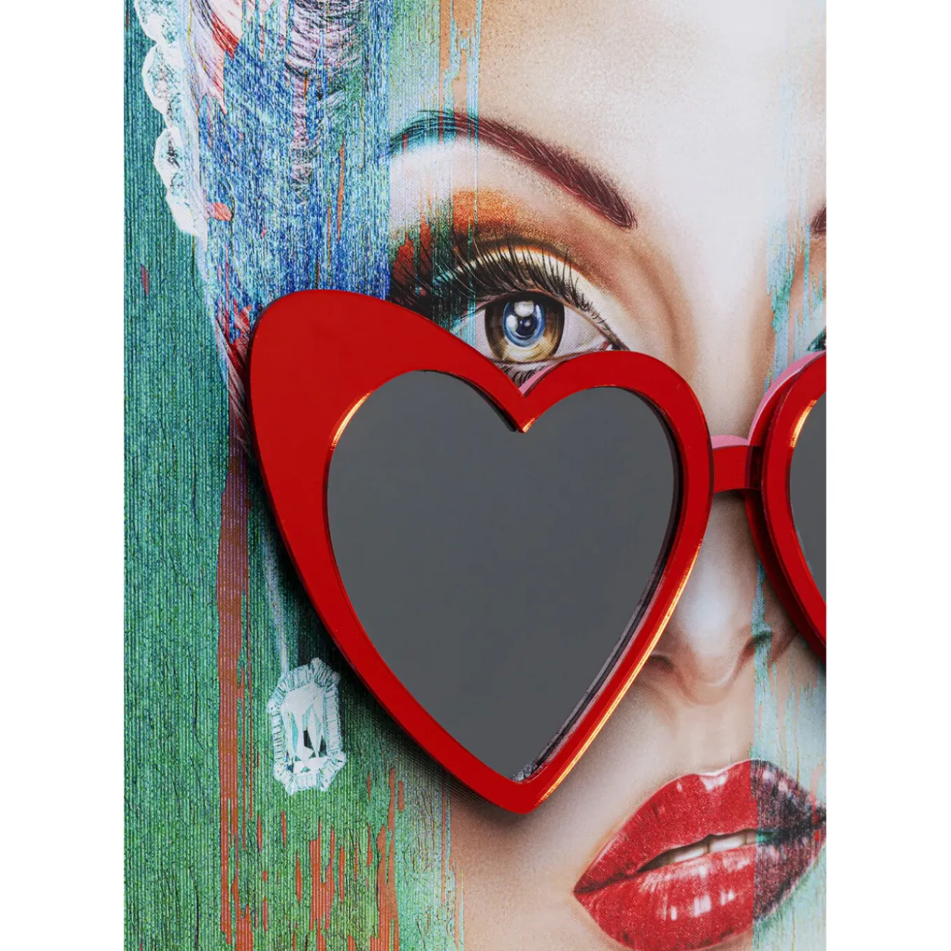 Tableau Encadre Heart Glasses 100X80Cm
