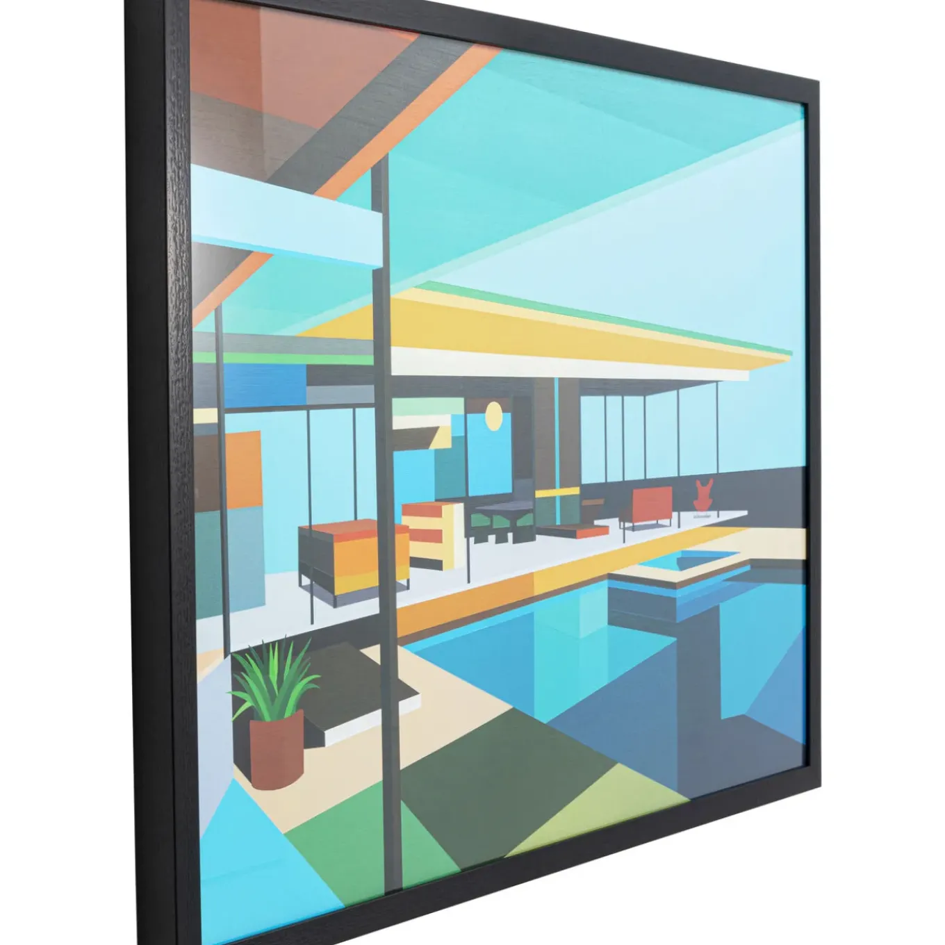 Tableau Encadre Modern Architecture 100X80Cm