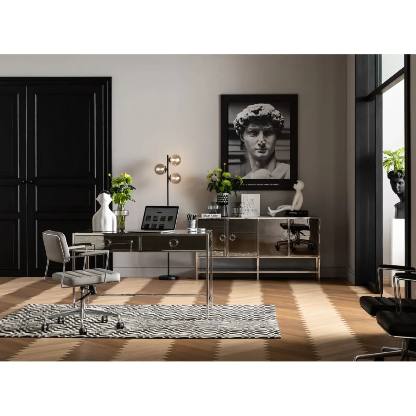 Tableau Encadre Statue 100X125Cm