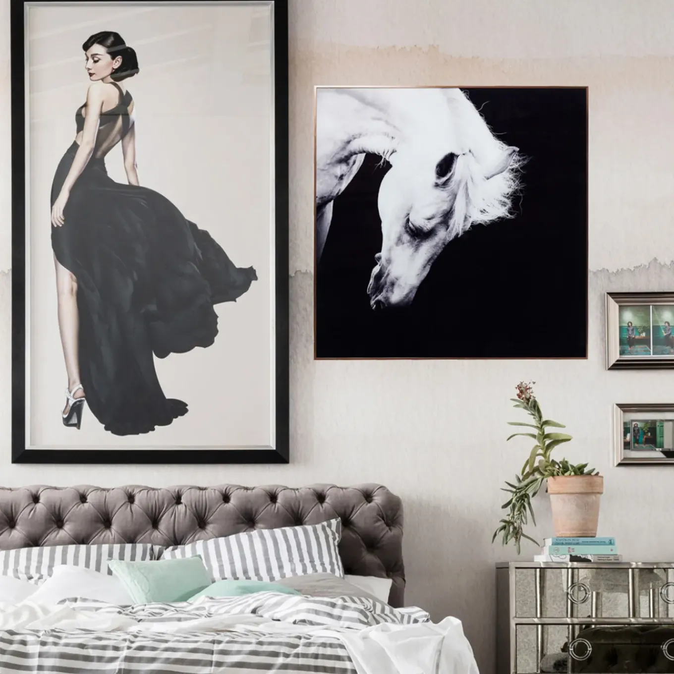 Tableau Frame Alu Proud Horse 100X100Cm