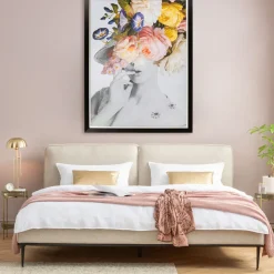Tableau Frame Flower Lady Pastel 117X154Cm
