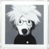 Tableau Frame Mirror Artist Dog 60X60