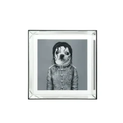 Tableau Frame Mirror King Dog 60X60Cm