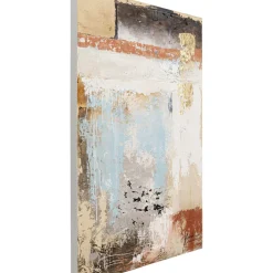 Tableau Sur Toile Art Splash Bleu 90X120Cm