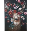 Tableau Sur Toile Deer In Flower 90X140Cm