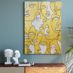 Tableau Sur Toile Faces 70X100Cm