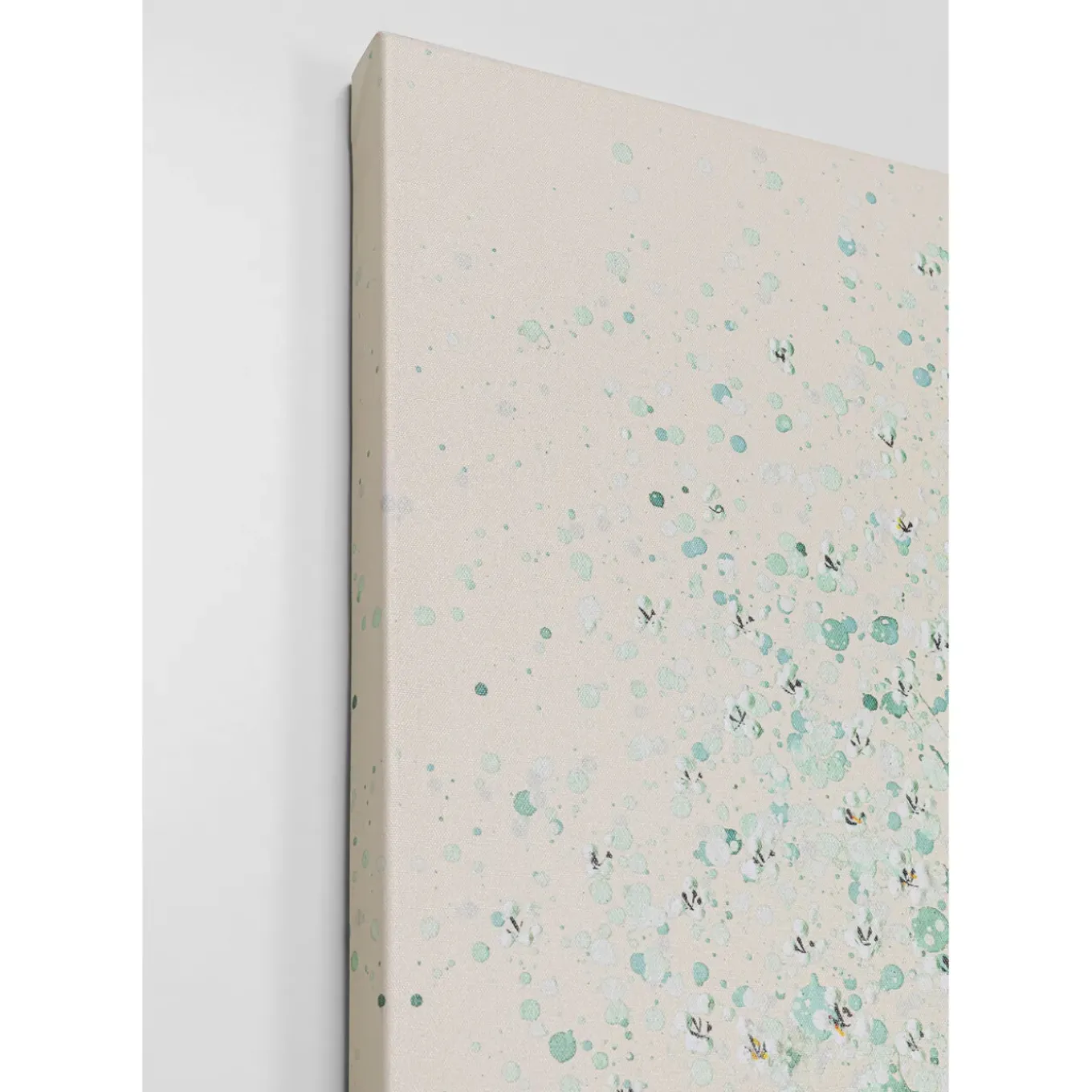 Tableau Sur Toile Flower Boat Beige Vert 120X160Cm
