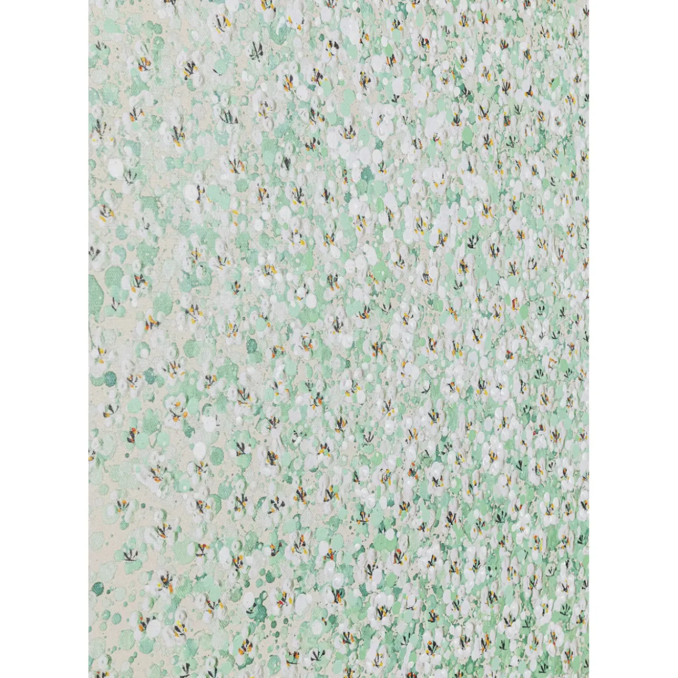 Tableau Sur Toile Flower Boat Beige Vert 120X160Cm