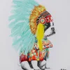 Tableau Sur Toile Headdress Dog 80X80Cm