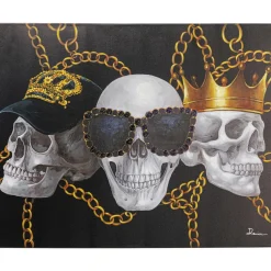 Tableau Sur Toile Skull Gang 120X90Cm