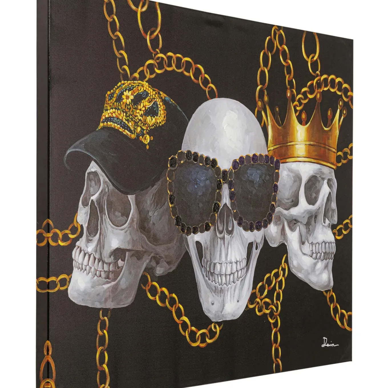 Tableau Sur Toile Skull Gang 120X90Cm