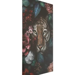 Tableau Sur Toile Tiger In Flower 90X140Cm