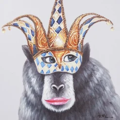 Tableau Touched Carnival Monkey 70X70Cm