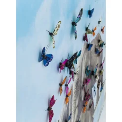 Tableau Touched Elefants With Butterflies 120X120