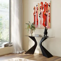 Tableau Touched Flamingo Meeting 90X120Cm