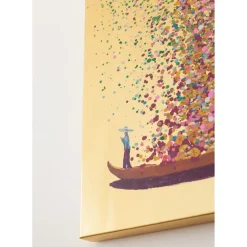 Tableau Touched Flower Boat Dore-Fuchsia 80X100Cm
