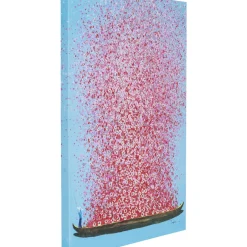 Tableau Touched Flower Boat Bleu-Fuchsia 80X100Cm