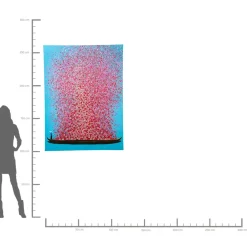 Tableau Touched Flower Boat Bleu-Fuchsia 120X160Cm