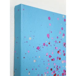 Tableau Touched Flower Boat Bleu-Fuchsia 120X160Cm