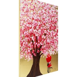 Tableau Touched Flower Couple Dore-Fuchsia 120X160