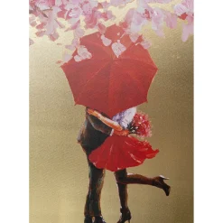 Tableau Touched Flower Couple Dore-Fuchsia 120X160