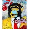 Tableau Touched Show Monkey 90X120Cm