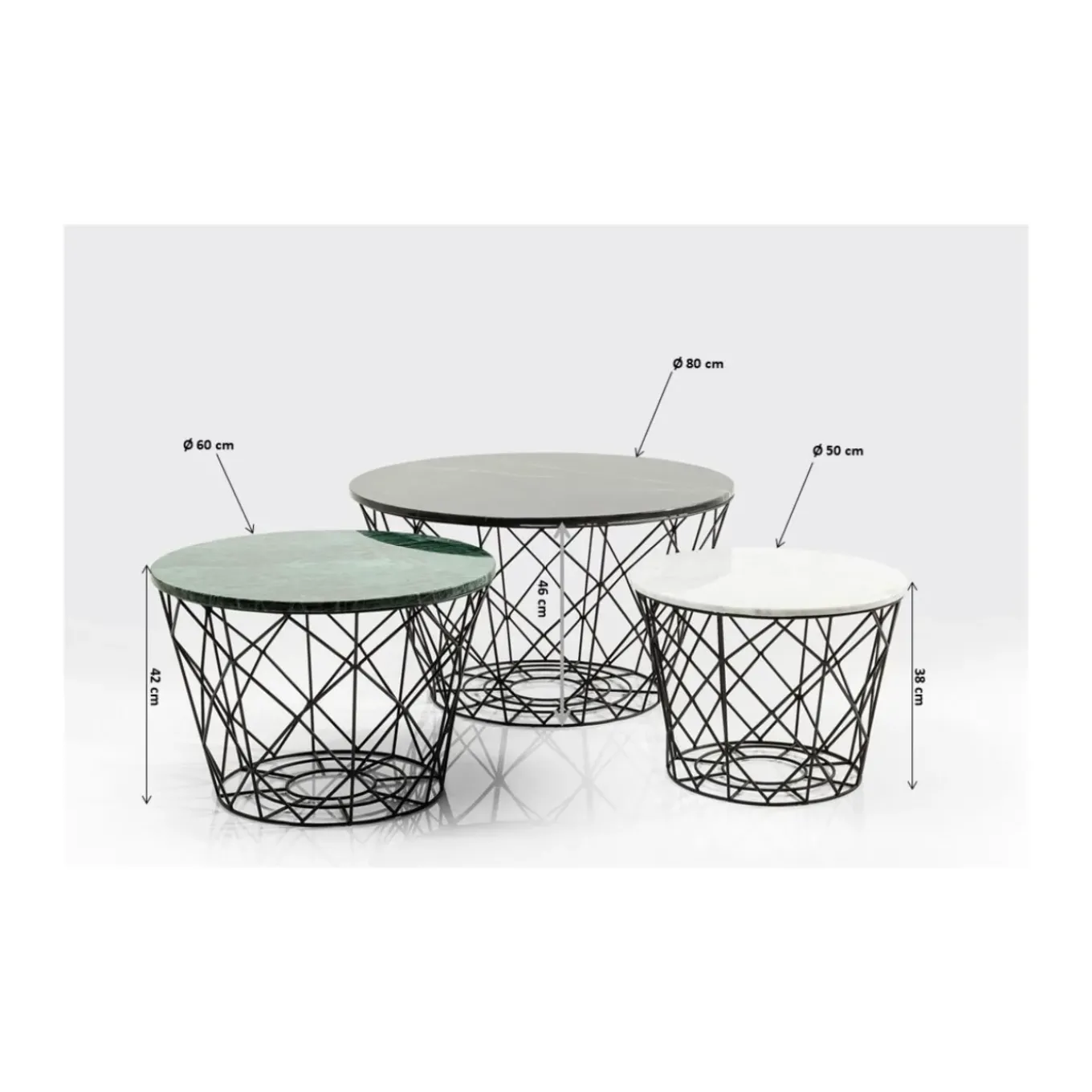 Tables Basses East Coast Rond (Jeu De 3)