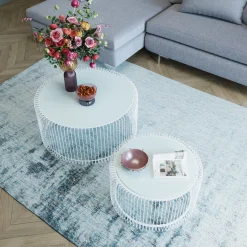 Tables Basses Wire Blanches (Set De 2)
