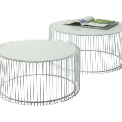 Tables Basses Wire Blanches (Set De 2)