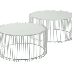 Tables Basses Wire Blanches (Set De 2)