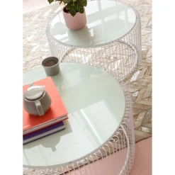 Tables Basses Wire Blanches (Set De 2)