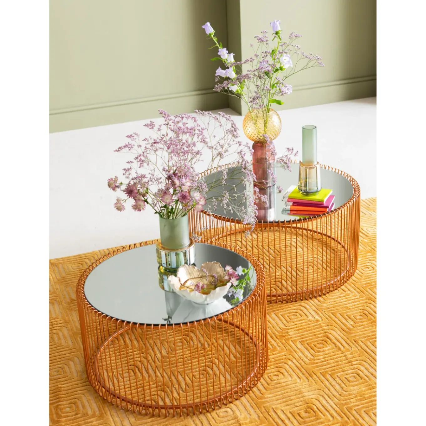 Tables Basses Wire Cuivre (Set De 2)
