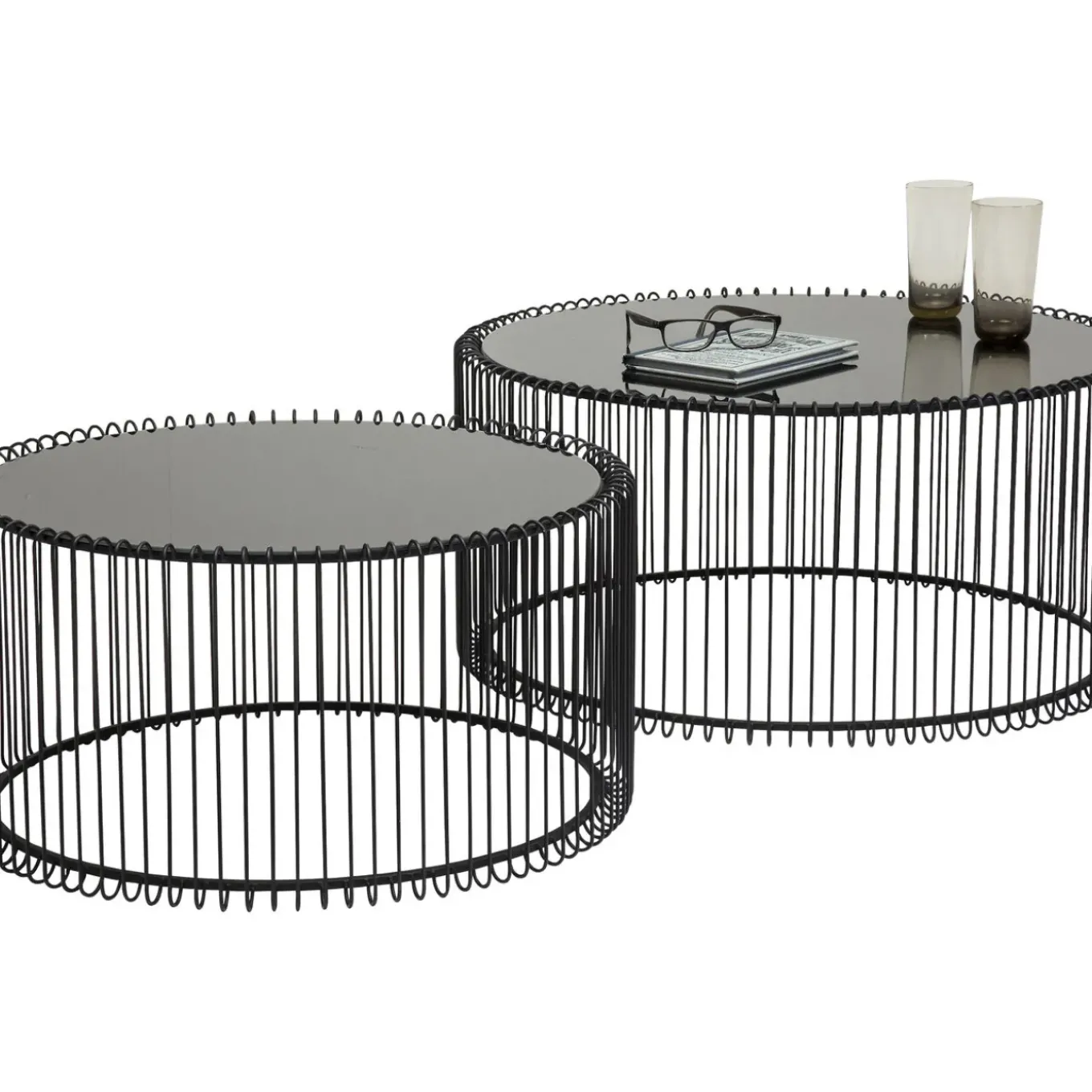 Tables Basses Wire Noir (Set De 2)