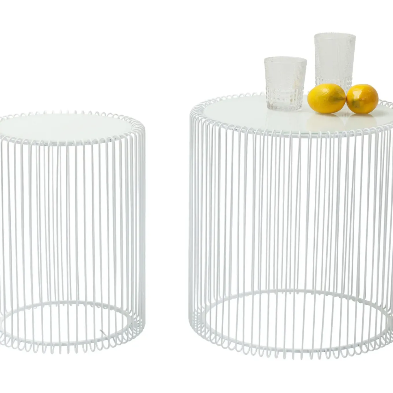 Tables D Appoint Wire Blanc O44Cm (2/Set)