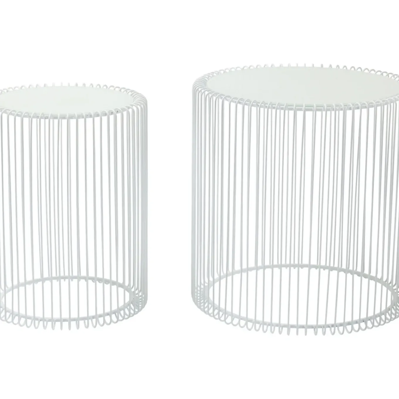 Tables D Appoint Wire Blanc O44Cm (2/Set)