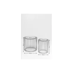 Tables D Appoint Wire Blanc O44Cm (2/Set)