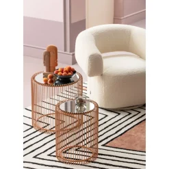 Tables D Appoint Wire Cuivre O44Cm (2/Set)