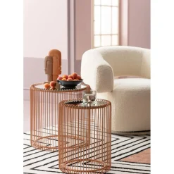 Tables D Appoint Wire Cuivre O44Cm (2/Set)