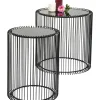 Tables D Appoint Wire Noir (Set/2) O44Cm